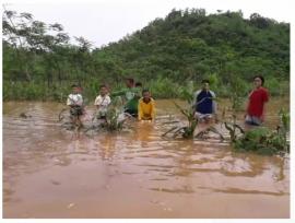 Hujan deras mengguyur wilayah Desa Botodayaan sebabkan banjir