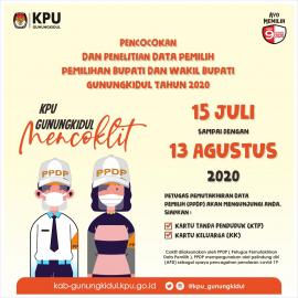 15 Juli sampai 20 Agustus 2020 KPU Gunungkidul Mencoklit