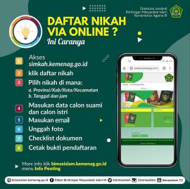 Yuk yang mau NIKAH daftar Via Online