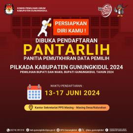 KPU GUNUNGKIDUL BUKA  PENDAFTARAN PANTARLIH PILKADA 2024