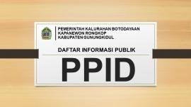 DAFTAR INFORMASI PUBLIK KALURAHAN BOTODAYAAN