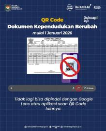 Mulai 2026, QR Code Dokumen Dukcapil Tidak Bisa Dipindai Aplikasi Umum