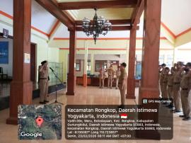 Apel Pamong Digelar di Aula, Lurah Sampaikan Imbauan Jelang Lebaran