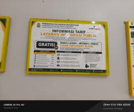 Layanan informasi publik di Kalurahan Botodayaan tidak dipungut biaya atau GRATIS